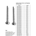Cortex Screws, self-tapping Stainless Steel