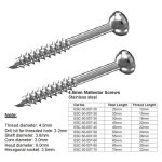 Mallealar Screws Stainless Steel