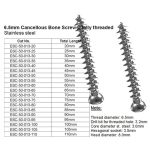 Canncellous Bone Screws Fully threaded Stainless Steel