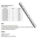 Semi-Tubular Plates 4.5 Stainless Steel