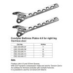 Condylar Buttress Plates 4.5 for right leg Stainless Steel