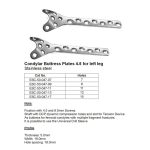 Condylar Buttress Plates 4.5 for left leg Stainless Steel