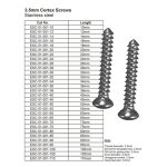 3.5mm Cortex Screws Stainless Steel