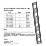 One-third Tubular Plates 3.5 with Collar Stainless Steel