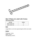 Mini T-Plates 2.0, Shaft with 9 Holes Stainless Steel