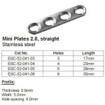 Mini Plates 2.0, Straight Stainless Steel