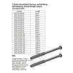 7.3mm Cannulated Screws, self-drilling self-tapping, thread length 32mm Stainless Steel