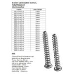 3.5mm Cannulated Screws, fully threaded Stainless Steel