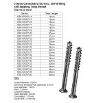 3.0mm Cannulated Screws, self-drilling self-tapping, long thread Stainless Steel