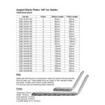 Angled Blade Plates 130� for Adults Stainless Steel