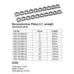 Reconstruction Plates 2.7, Straight Stainless Steel