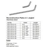Reconstruction Plates 2.7, abgleg Stainless Steel